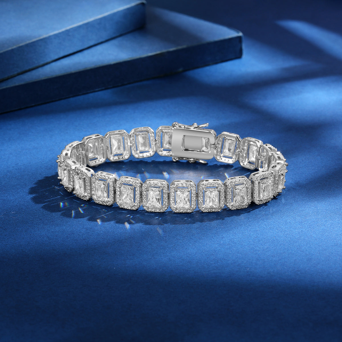 Women&Men's Hip-Hop Inlaid Zircon Cuban Tennis Bracelet
