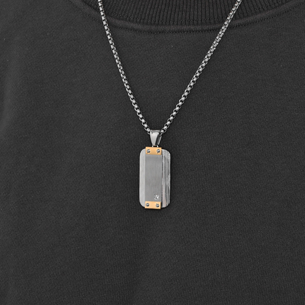 Military-Style Men's Pendant Necklace