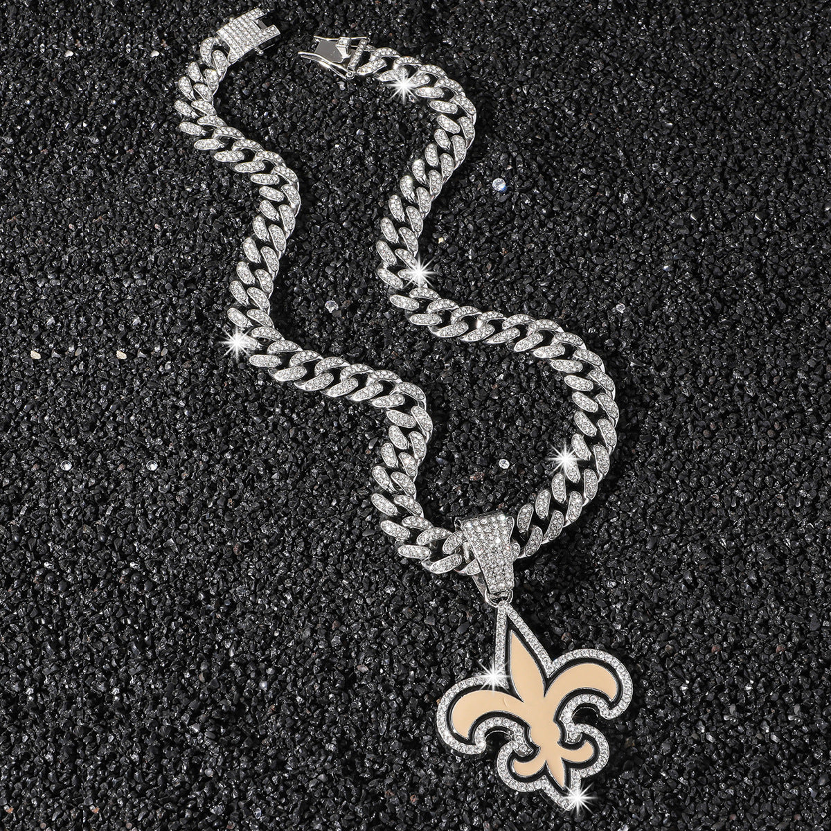 Hip-Hop Style Football Team Logo Cuban Chain Pendant Necklace