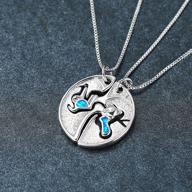 Opal Fox Jigsaw Puzzle Set Necklace
