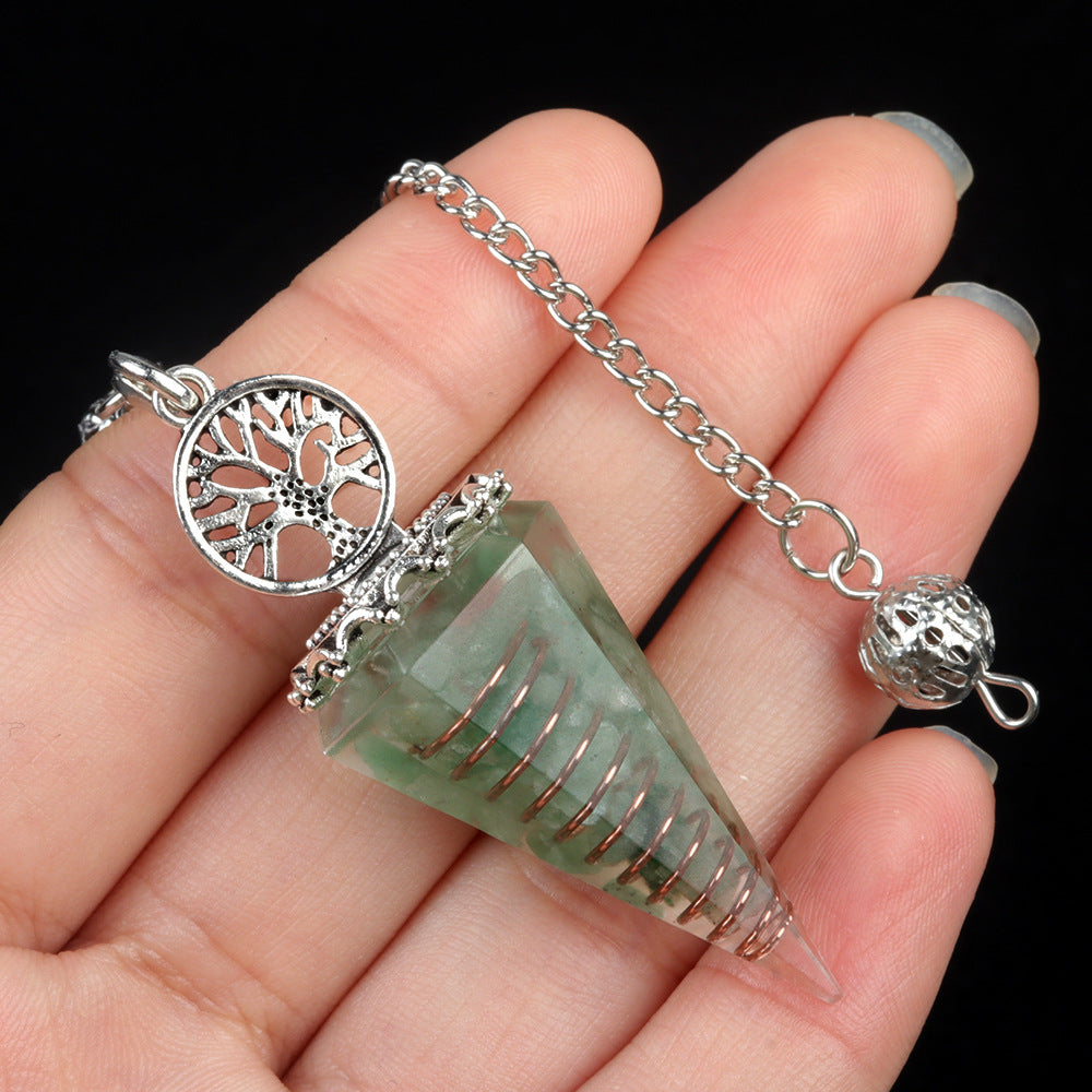 Crystal Life Tree Resin Gravel Spirit Pendulum