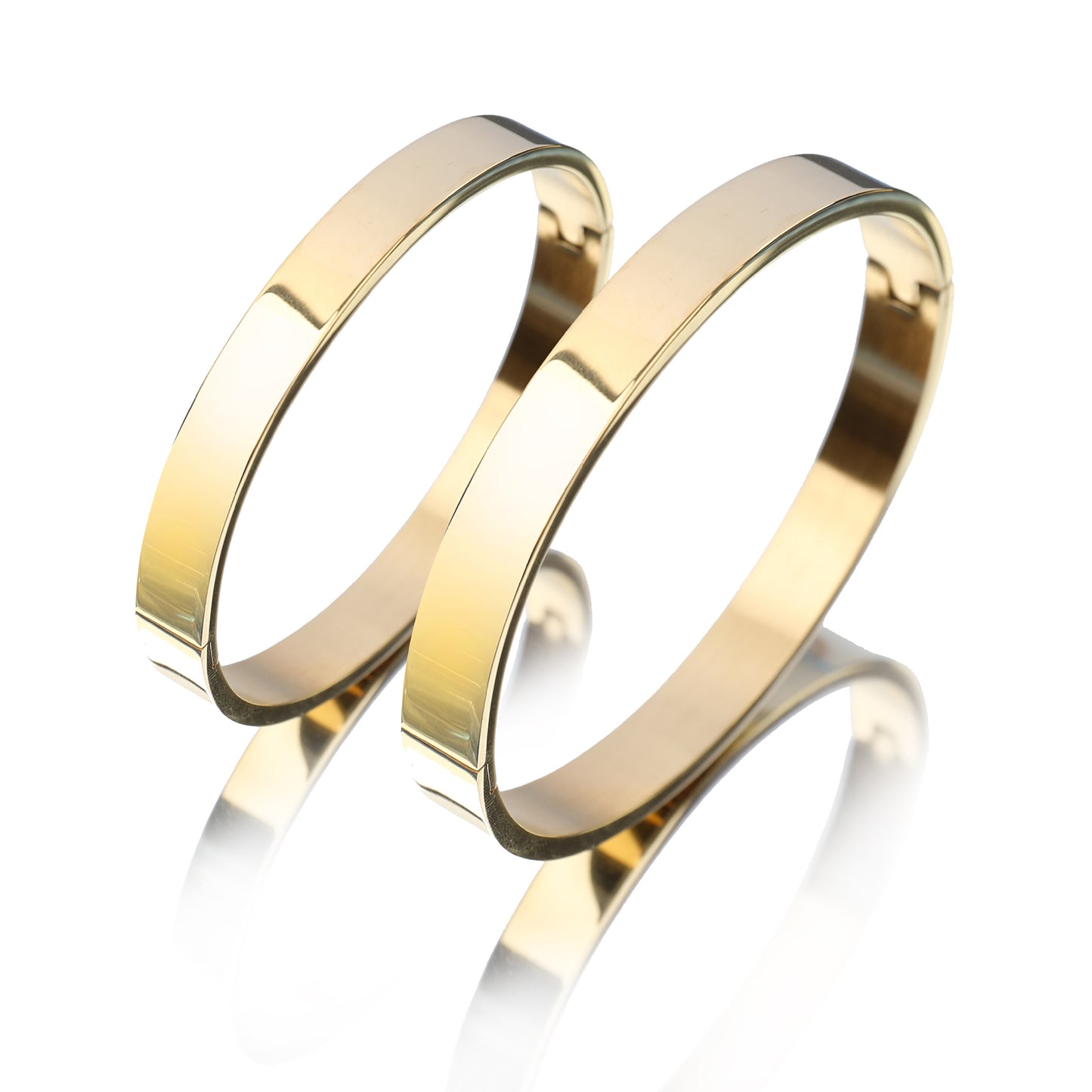 Men’s Minimalist Stainless Steel Cuff Bangle with Snap Clasp Fashion Wrist Jewelry