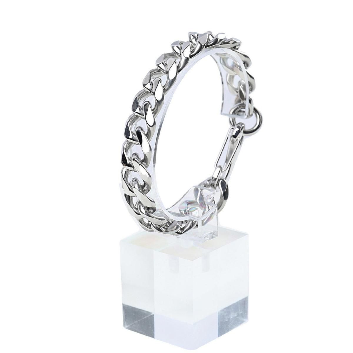 Men’s Hip Hop Stainless Steel Cuban Link Bracelet Fashion Street Wrist Jewelry