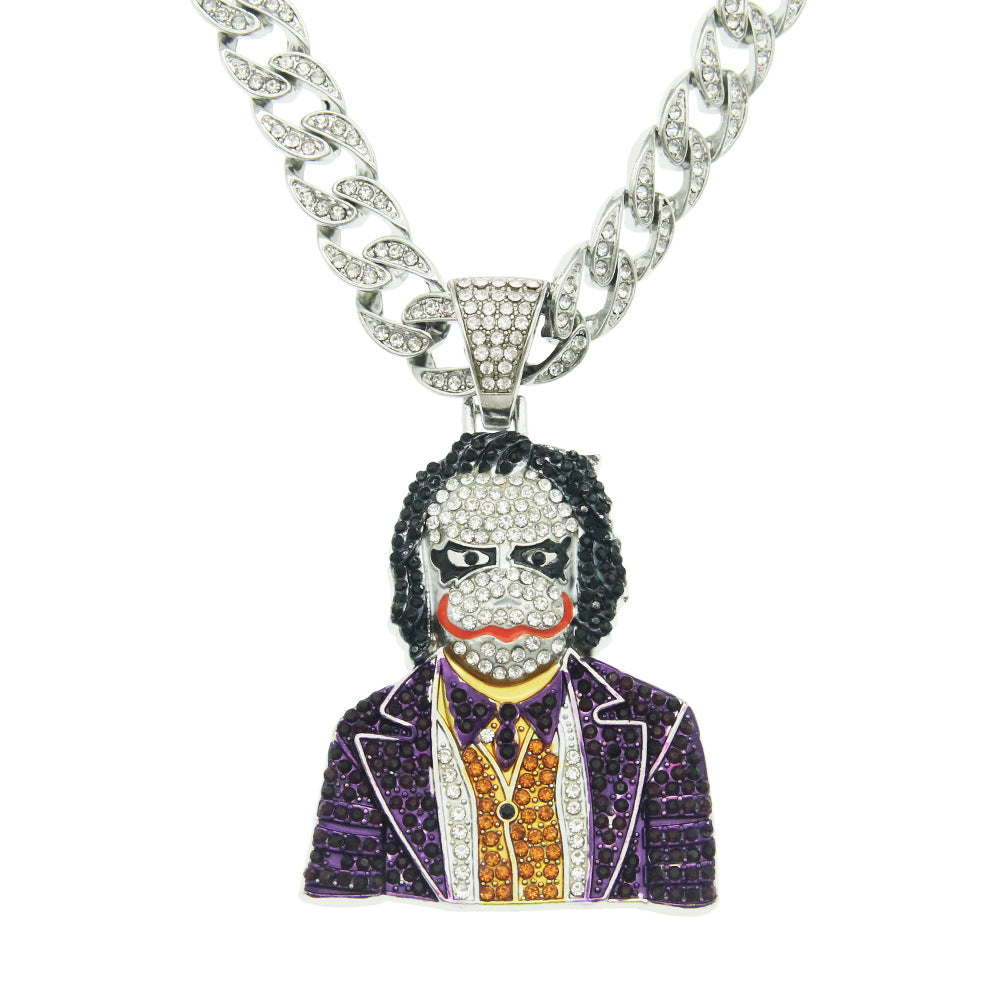 Hip-Hop Cosplay Clown Cuban Chain Pendant Necklace