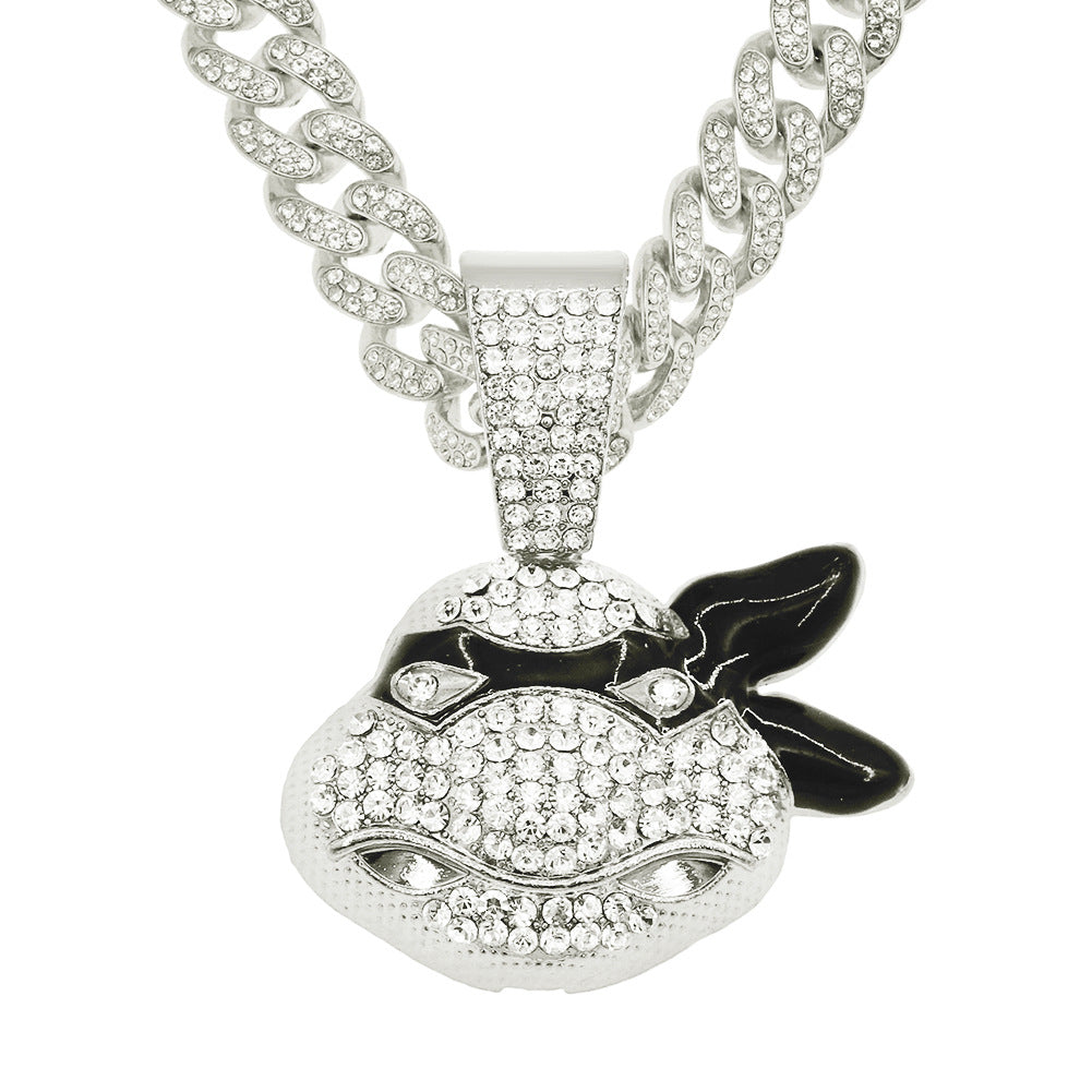 Hip-Hop 3D Cartoon Avatar Cuban Chain Pendant Necklace