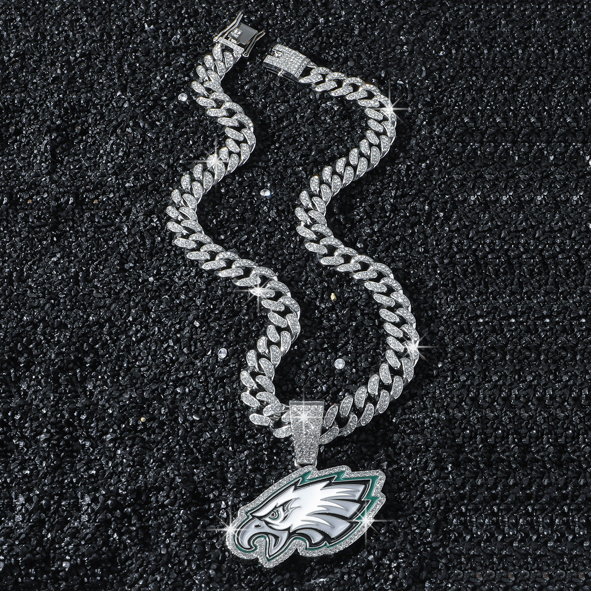 Hip-Hop Style Eagle Cuban Chain Pendant Necklace