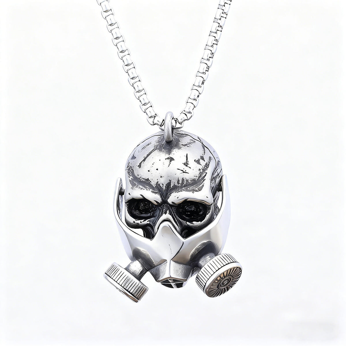 Men's Dark Wind Industrial Gas Mask Skull Pendant Necklace
