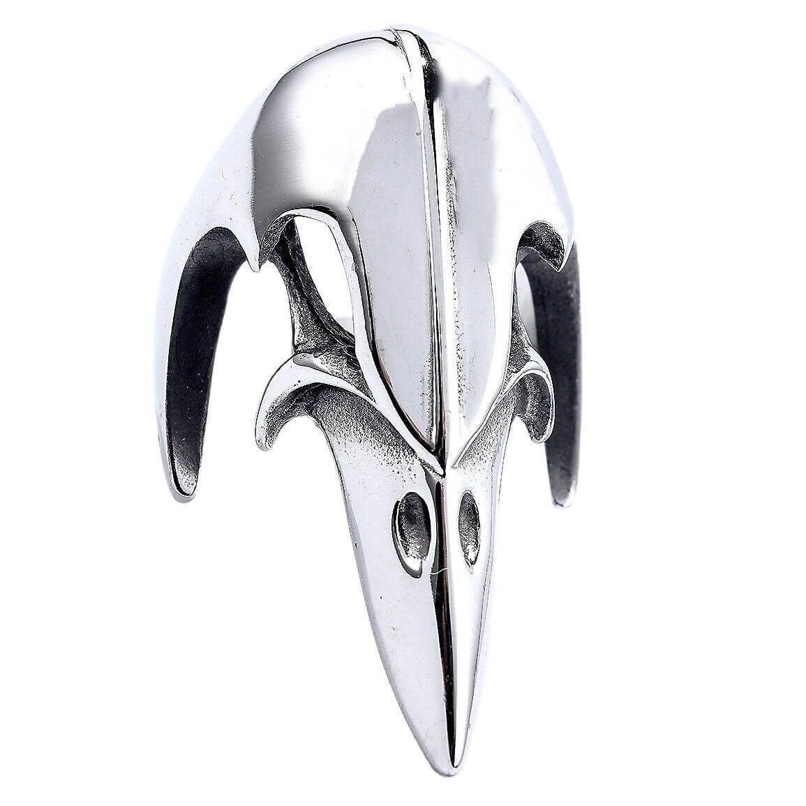 Men's Punk Skull And Bird Head Ring