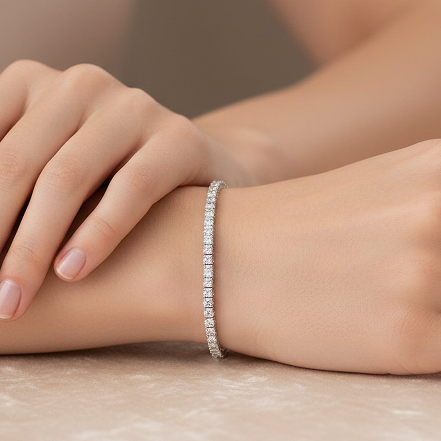 Women&Men's Fashionable 2mm Zircon Tennis Bracelet