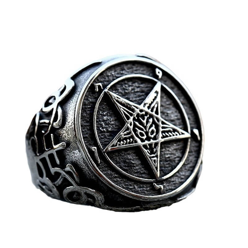Men's Five-Pointed Star Devil Satan Ring