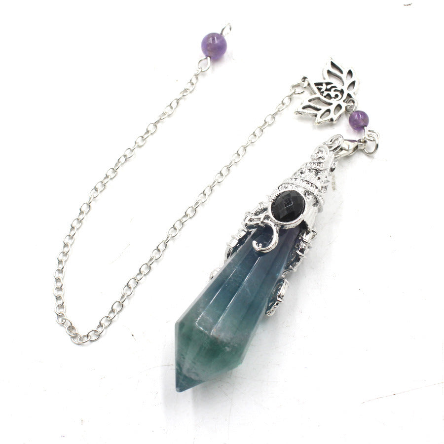 Lotus Crystal 12-facet Cone-shaped Spirit Pendulum