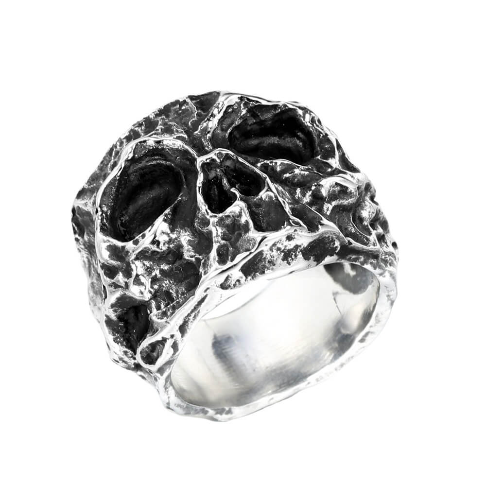 Vintage Men's Punk Skull Ring