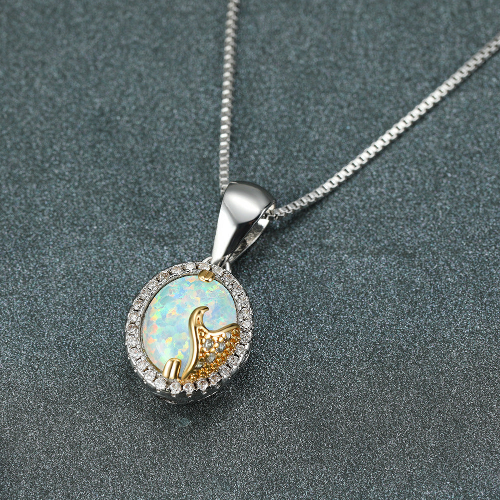 Two-color Wave Ocean Pearl Necklace Pendant