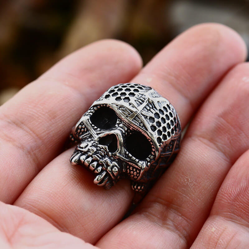 Men's Hipster Punk Stainless Steel Skull Ring