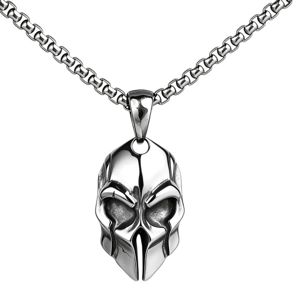 Men's Domineering Spartacus Mask Pendant Necklace