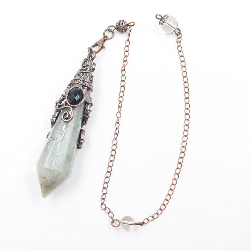 Vintage Palace Crystal Stone 12-facet Crystal Spirit Pendulum