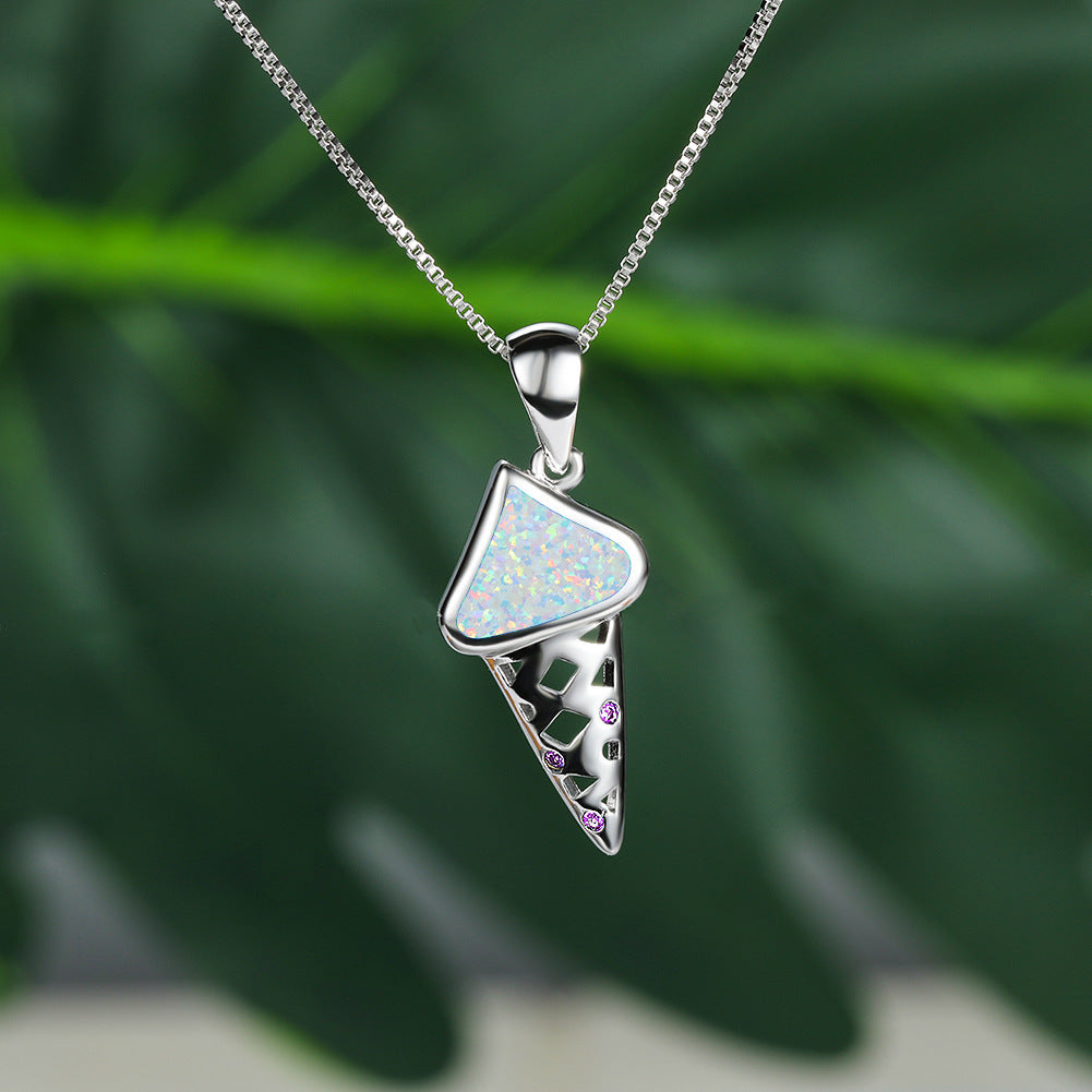 Aussie Opal Cute Ice Cream Necklace