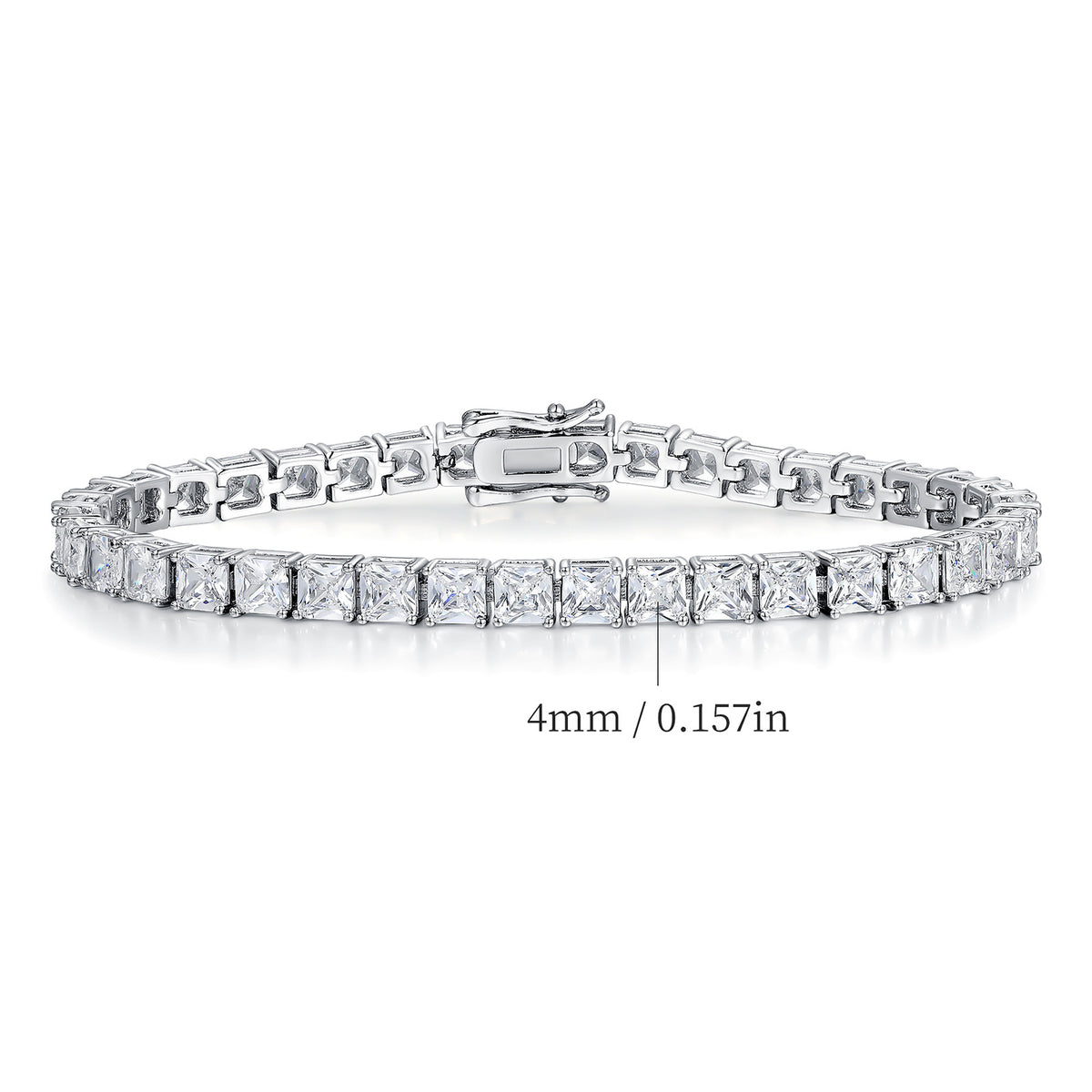 Women&Men's 4mm Zircon Cuban Tennis Bracelet