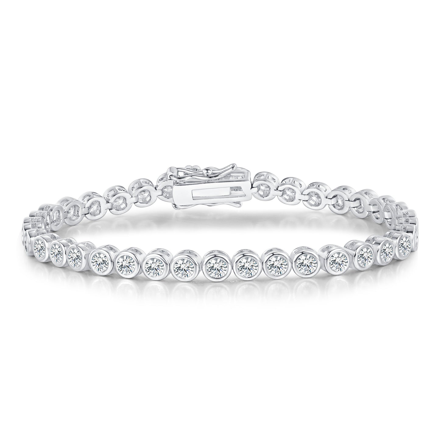 Women&Men's 2mm Round Fashionable zircon dragon head buckle tennis bracelet