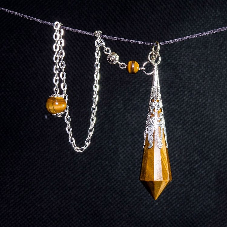 Vintage 12-Faceted Tiger Eye Protection Pendulum
