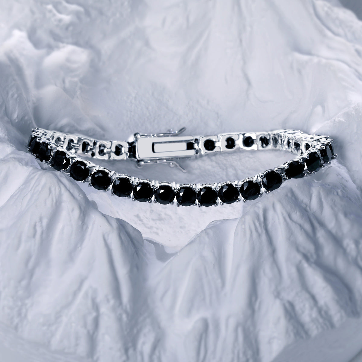 Women&Men's 3-4mm Black Nano Zircon Bracelet