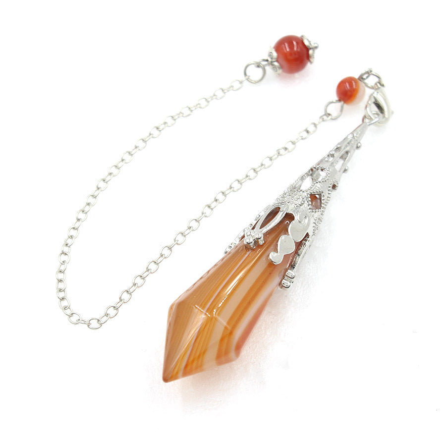 12-faceted crystal-cut conical pendulum