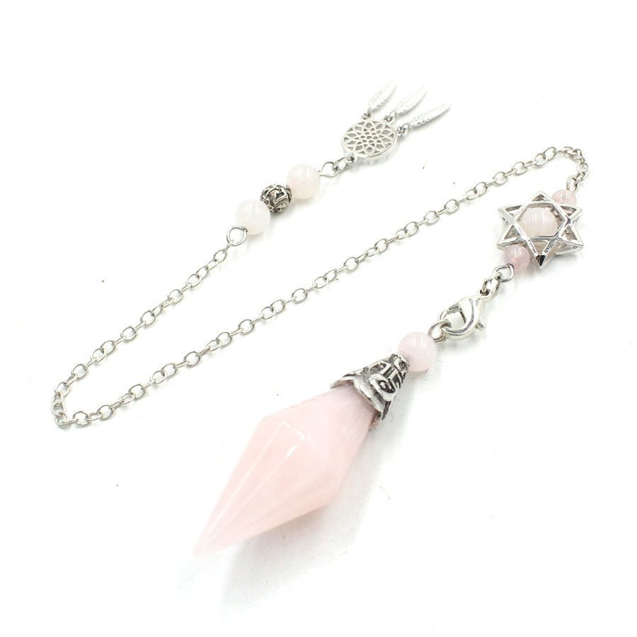 Dreamcatcher 12-Facet Crystal Stone Pyramid Spirit Pendulum