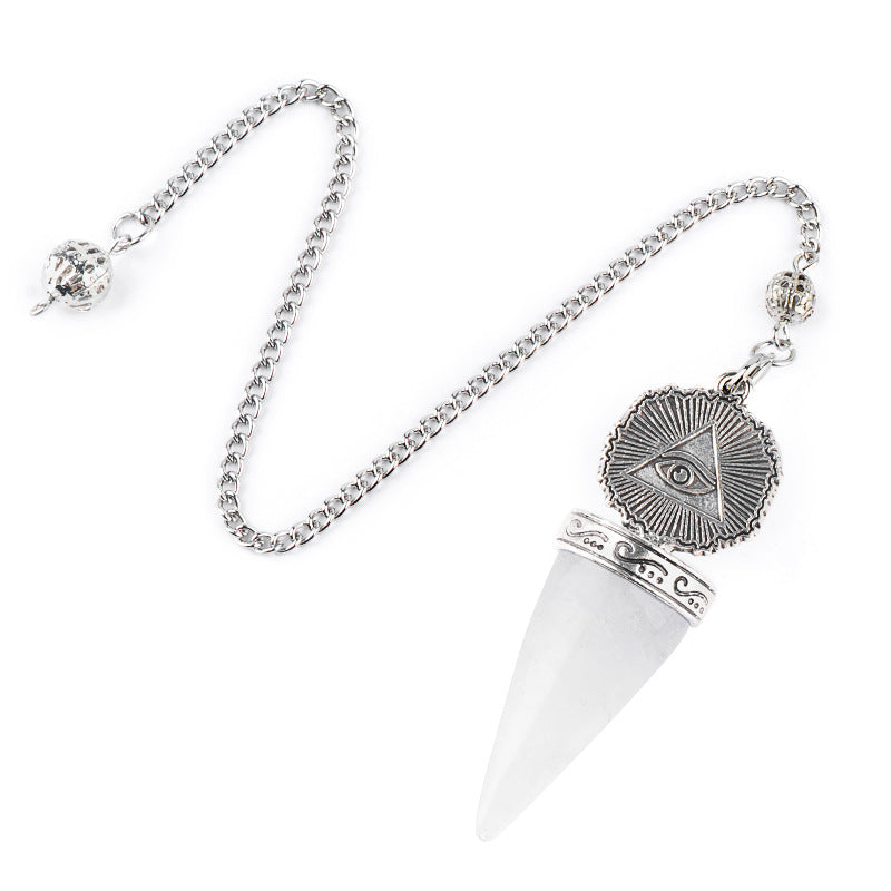 Crystal Silvery All-Seeing Eye Spirit Pendulum