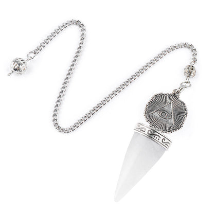 Crystal Silvery All-Seeing Eye Spirit Pendulum