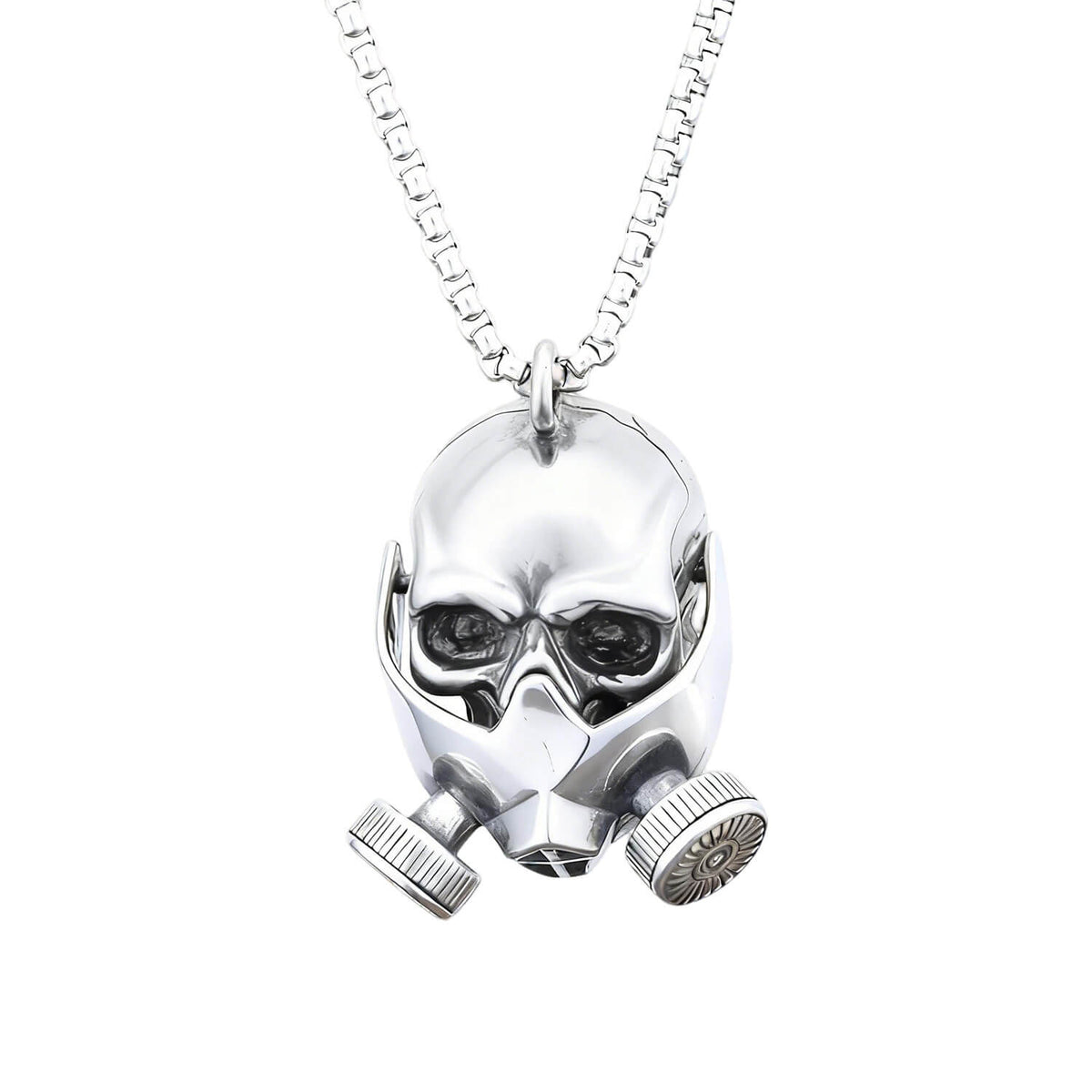 Men's Dark Wind Industrial Gas Mask Skull Pendant Necklace