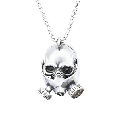 Men's Dark Wind Industrial Gas Mask Skull Pendant Necklace