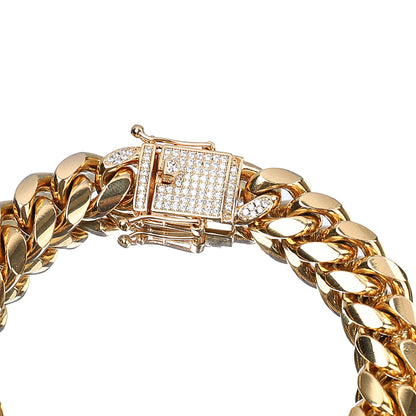 Men’s Stainless Steel Tight Cuban Link Bracelet, Hip Hop Fashion Wrist Jewelry