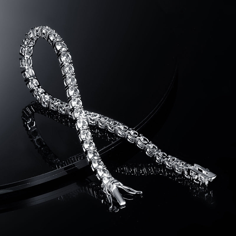 Women&Men's Copper 18k Gold-Plated Zircon Tennis Bracelet