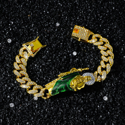 Hip-Hop Style Mosaic Religious Bracelet