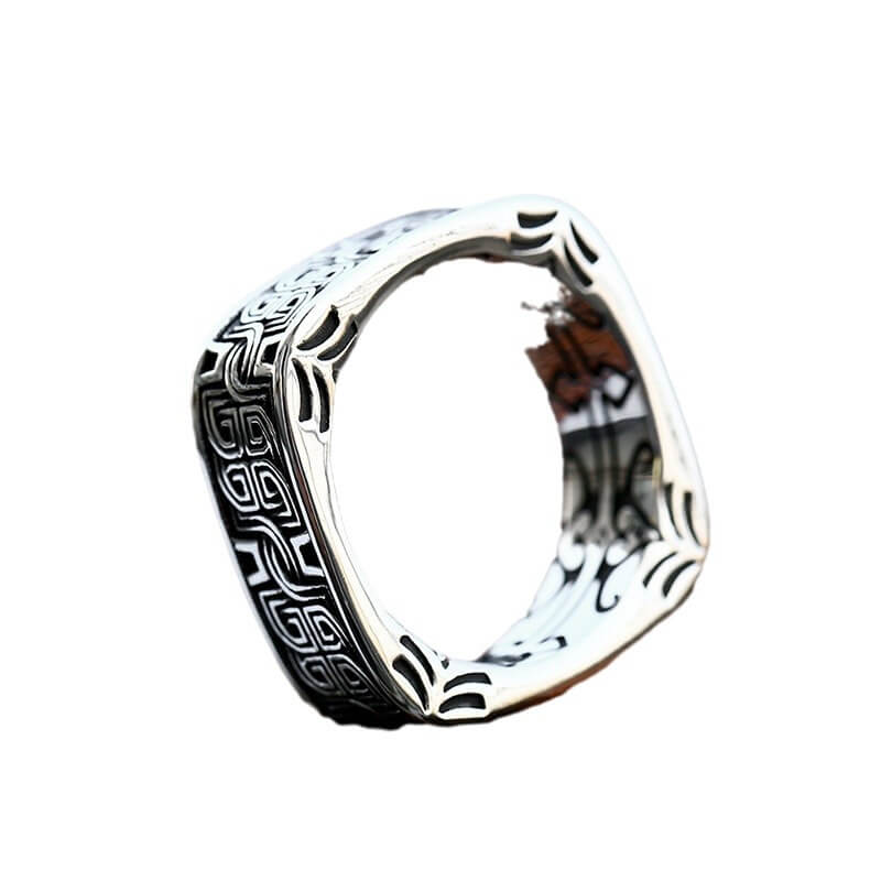 Men's Simple Pattern Stainless Steel Ring