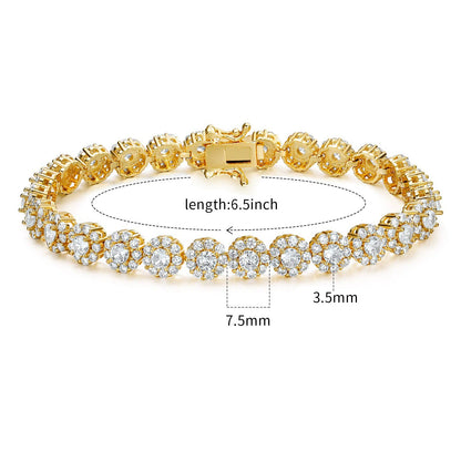 Women&Men's 3.5mm Zircon Cuban Tennis Bracelet