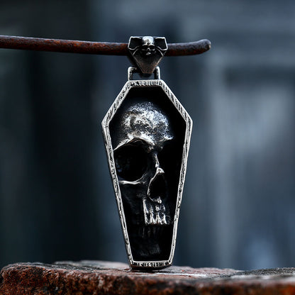 Men's Punk-Style Vampire Coffin Pendant Necklace