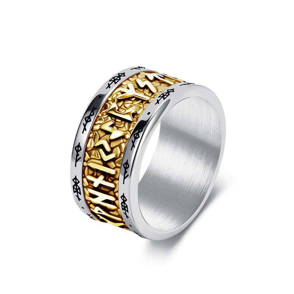 Viking script men's ring