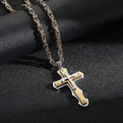 Men's Vintage Punk Cross Necklace
