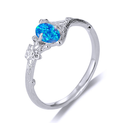 Women's Twig Opal ring with Zirconia
