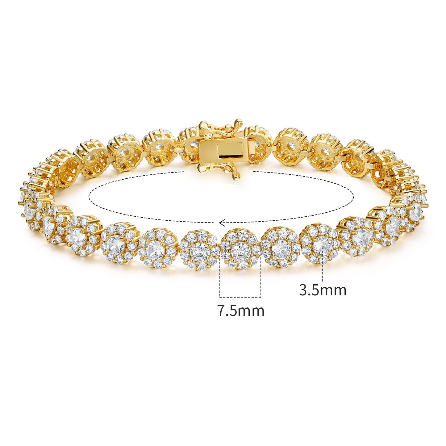 Women&Men's 8mm Tennis Bracelet With Cubic Zirconia
