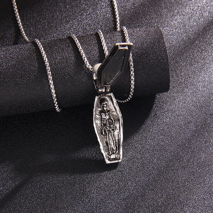 Men's Retro Gothic Style Openable Pendant Necklace
