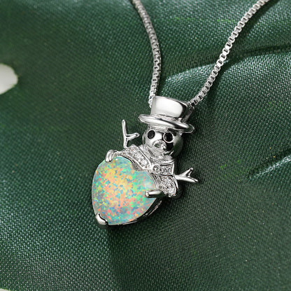 Auboo Cute Snowman Necklace