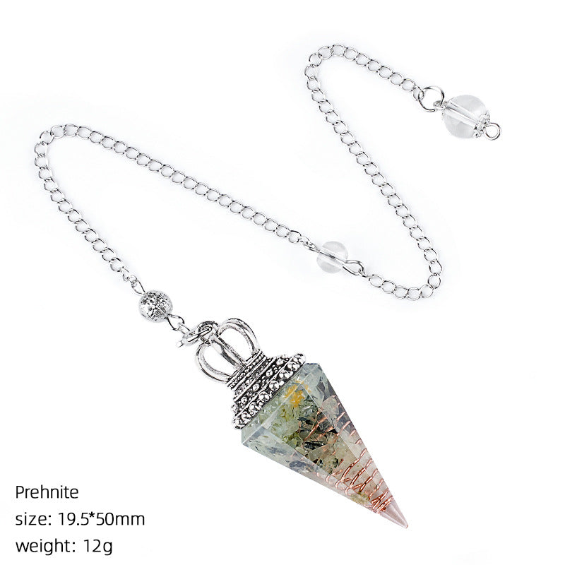 Crystal Crown Yoga Meditation Accessory Hexagonal Cone Spirit Pendulum