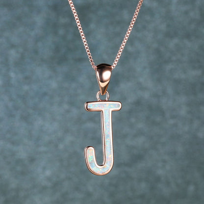 Opal Letter J Necklace