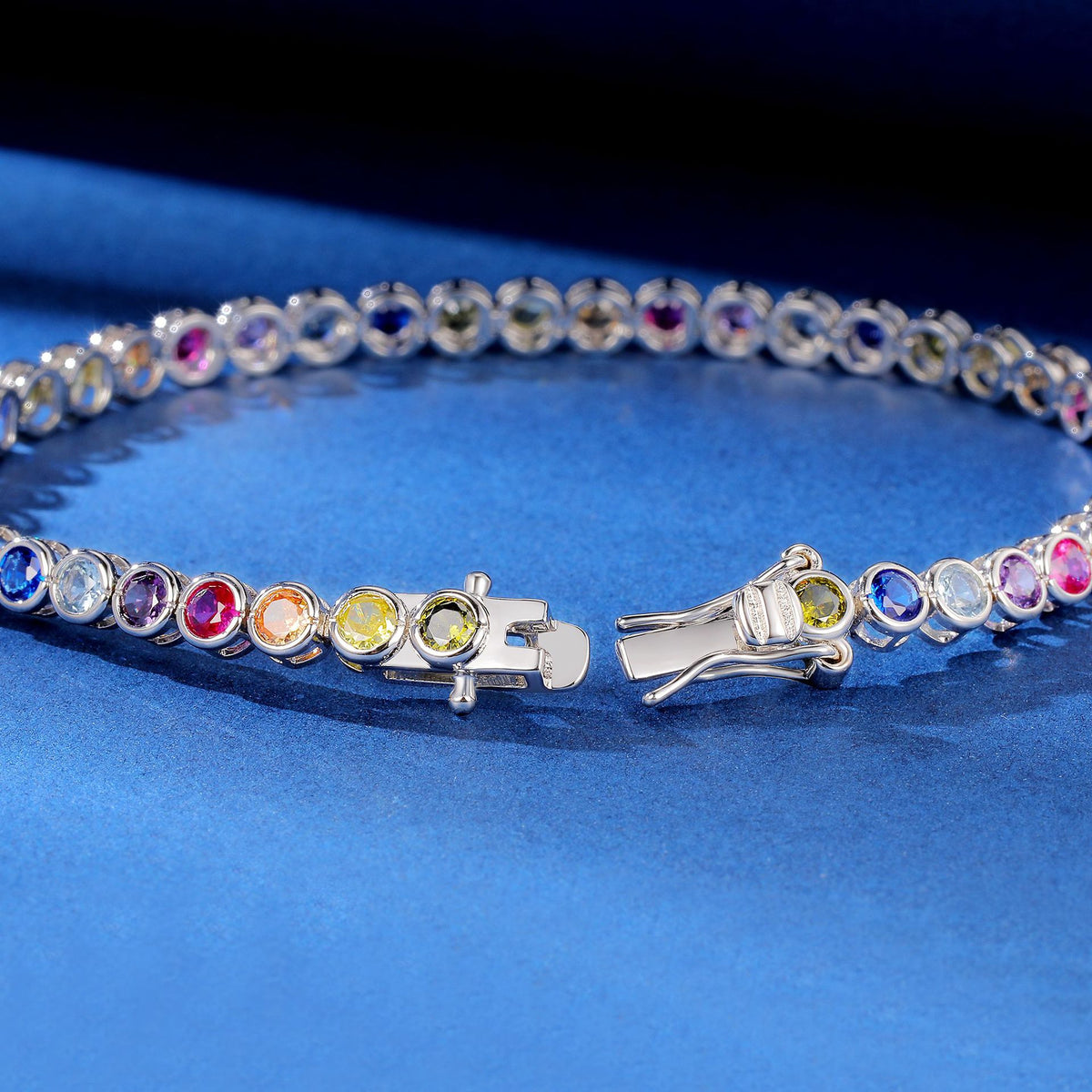 Women&Men's 3mm Colored Zircon Tennis Bracelet