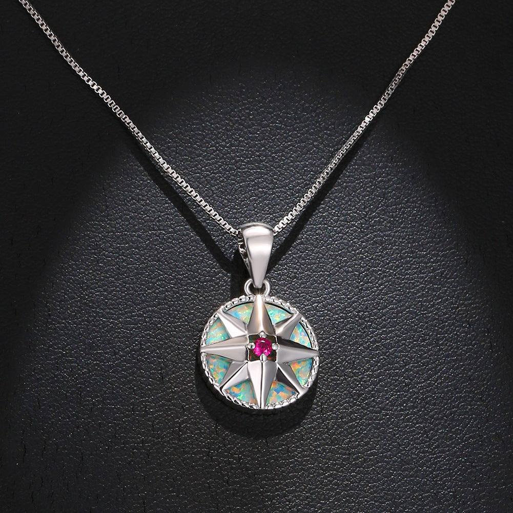 Opal Shield Necklace