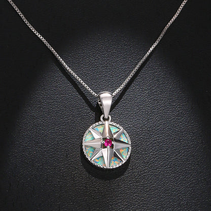 Opal Shield Necklace