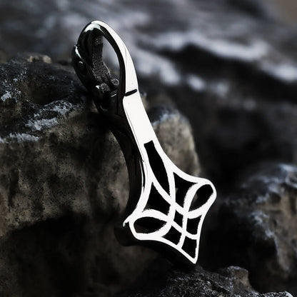 Vintage Men's Pendant Stainless Steel Viking Hollow Irish Love Knot Necklace