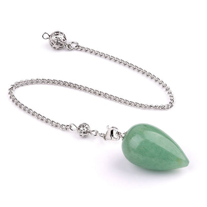 Vintage yoga meditation teardrop-shaped natural crystal spirit pendulum
